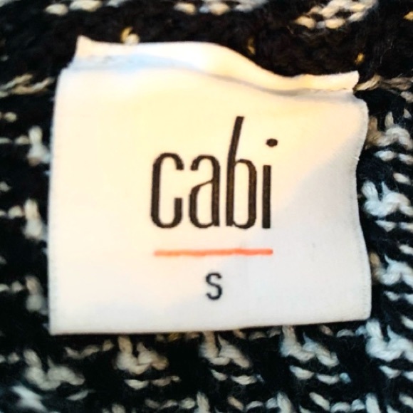 CABI Cowl Turtleneck Striped Fergie Split Sweater #3167 size S - Picture 13 of 13